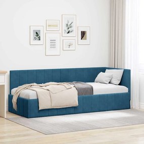 vidaXL Κρεβάτι Γωνίας Μπλε 80 x 200 cm Βελούδο