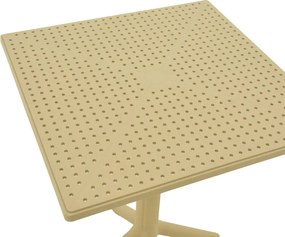 Τραπέζι Groovy pakoworld pp διατρητο cappuccino 60x60x76εκ