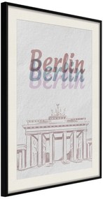 Αφίσα - Pastel Berlin - 20x30 - Μαύρο - Με πασπαρτού