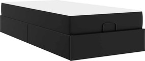 vidaXL Σκελετός κρεβατιού με στρώμα Άλλο 2 pcs Μαύρο PVC