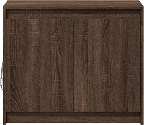 vidaXL Ντουλάπι με Φώτα LED Καφέ Δρυς 72x34x61 εκ. Επεξεργασμένο Ξύλο