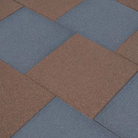 vidaXL Πλάκες Δαπέδου Ασφαλείας 24 τεμ. Γκρι 50x50x3 εκ. Καουτσούκ