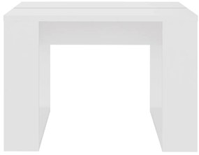 Τραπέζι Βοηθητικό Λευκό 50 x 50 x 35 εκ. από Επεξεργ. Ξύλο