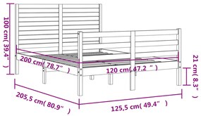 ΠΛΑΙΣΙΟ ΚΡΕΒΑΤΙΟΥ ΜΕ ΚΕΦΑΛΑΡΙ ΜΑΥΡΟ 120X200 ΕΚ. ΜΑΣΙΦ ΞΥΛΟ 3195025