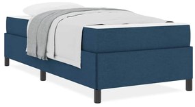 vidaXL Κρεβάτι με ελατήρια Μπλε, Μαύρο 100 x 200 cm
