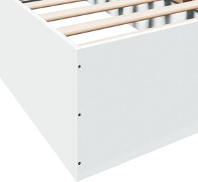 vidaXL Πλαίσιο Κρεβατιού Λευκό 100 x 200 εκ. Επεξεργ. Ξύλο