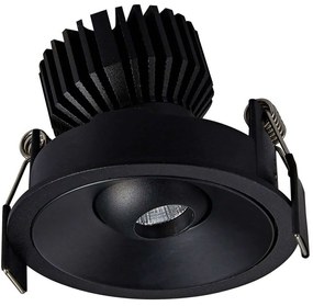 Σποτ Χωνευτό VK/04345/B/W Φ8,4x7cm Led 370Lm 7W 3000K Black VKLed Round