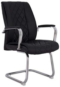 Καρέκλα Συνεργασίας 62x70x101 HM1105.01 Black Σετ 2τμχ