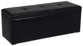 Σκαμπό με αποθηκευτικό χώρο, Praktik, Μαύρο 100x33x39 εκ., Genomax Genom1210000059