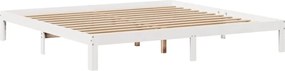 vidaXL Σκελετός Κρεβατιού με Κεφαλάρι Χωρίς Στρώμα Λευκό 200x200 εκ.