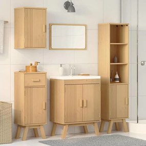 vidaXL Σετ Επίπλων Μπάνιου με συρτάρι 4 pcs Καφέ 114 x 43 x 73.5 εκ.
