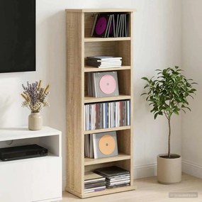 vidaXL Ντουλάπα CD Sonoma Δρυς 60 x 17 x 92 εκ. Επεξεργασμένο Ξύλο