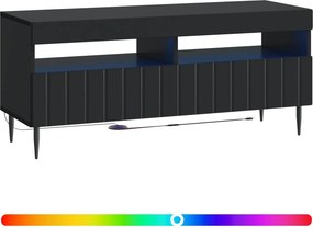 vidaXL Ντουλάπα LED Τηλεόρασης Μαύρο Επεξεργασμένο Ξύλο
