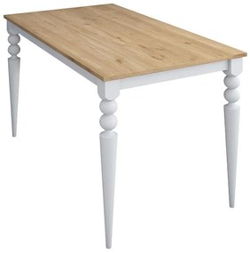 Dining table Rosette natural-white 120x70x73.8cm 120x70x73.8 εκ.