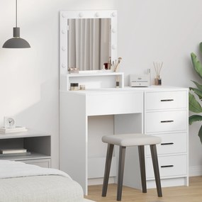 vidaXL Τραπέζι Μακιγιάζ Λευκό 50 x 41 x 135 εκ Επεξεργασμένο ξύλο