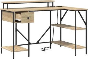 vidaXL Γραφείο Δρύς Sonoma 120 x 79 x 86,5 εκ. Επεξεργασμένο ξύλο