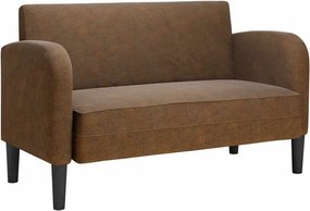 vidaXL Καναπές Loveseat Καφέ 110 εκ. Συνθετικό δέρμα
