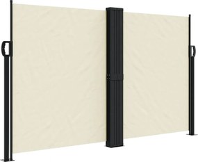 vidaXL Σκίαστρο Πλαϊνό Συρόμενο Κρεμ 140 x 1200 εκ.