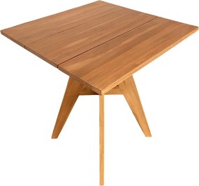 Τραπέζι Cadrada pakoworld teak ξύλο σε φυσική απόχρωση 70x70x76εκ