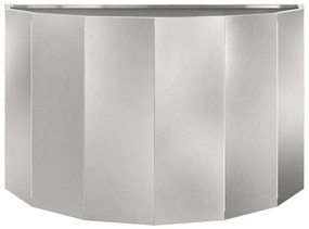 vidaXL Γλάστρα Ασημί 90 x 45 x 50 εκ. Ανοξείδωτο ατσάλι