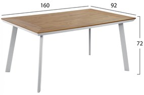 Τραπέζι TABER Αλουμινίου Λευκό με Επιφάνεια Polywood 160x92x72Υ εκ. 160x92x72 εκ.