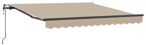 vidaXL Αυτόματη Ανασυρόμενη Τέντα Μπεζ 350x250 cm