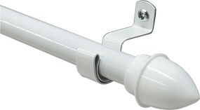 Κουρτινόξυλο Φ12mm Μονό Επεκτεινόμενο 55-85cm Με Άκρα Grace Cup White 510100