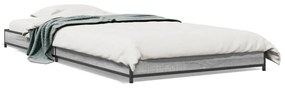 vidaXL Πλαίσιο Κρεβατιού Γκρι Sonoma 100x200 εκ. Επεξ. Ξύλο &amp; Μέταλλο