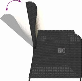 vidaXL Παγκάκι κήπου Μαύρο συνθετικό ρατάν