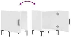 vidaXL Κομοδίνο Λευκό 40 x 40 x 50 εκ. από Επεξεργασμένο Ξύλο