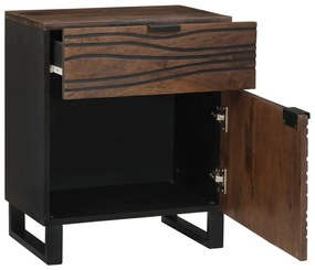 vidaXL Κομοδίνο  50x33x60 εκ μασίφ ξύλο καρυδιά