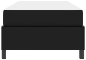 vidaXL Σκελετός κρεβατιού με στρώμα Μαύρο 90 x 190 cm Τεχνητό δέρμα