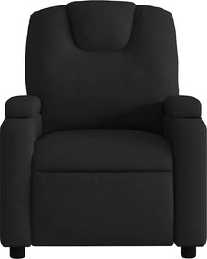 vidaXL Πολυθρόνα Μασάζ με Ανακλινόμενη Πόρτα Μαύρη Υφασμάτινη