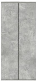 vidaXL Ντουλάπι Παπουτσιών Γκρι 80x39x180 εκ. Οικονομικό ξύλο