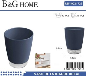 Θήκες οδοντόβουρτσας πλαστικές σε σετ 5Χ - Blue - 21729