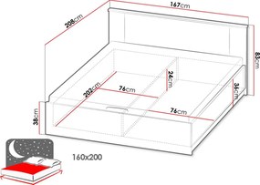 Κρεβάτι Lamelo II-Με μηχανισμό ανύψωσης