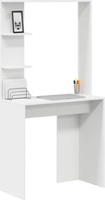 vidaXL Γραφείο Λευκό Επεξεργασμένο Ξύλο 78,5 x 37 x 154,5 εκ