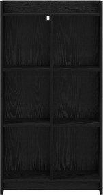 vidaXL Βιβλιοθήκη Μαύρη Δρυς 59 x 30 x 111 εκ Επεξεργασμένο Ξύλο
