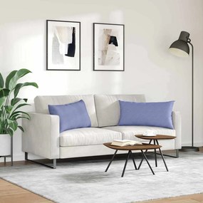 vidaXL Μαξιλάρι Καναπέ 2 pcs ύφασμα Μπλε τζην 80 x 40 cm