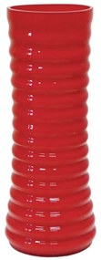 Βάζο Ριγέ 15-00-18101 35cm Red Marhome Glass