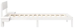 vidaXL Σκελετός Κρεβατιού Λευκό 90 x 190 cm Στερεά ξυλεία πεύκου