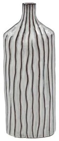 Κεραμικό Βάζο FL524 Fylliana Λευκό - Γκρί 15x9x38 εκ. 15x9x38 εκ.