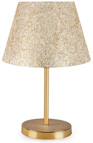 Επιτραπέζιο φωτιστικό PWL-1074 pakoworld Ε27 μπεζ-χρυσό Φ22x37εκ