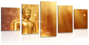 Εικόνα 5 τμημάτων χρυσός Βούδας - 200x100