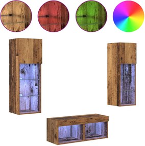 vidaXL Βάσεις τηλεόρασης 4 pcs Artisan Oak Επεξεργασμένο ξύλο