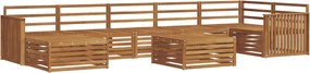 vidaXL Σειρά Καναπέ Εξωτερικού 8 pcs Φυσικό