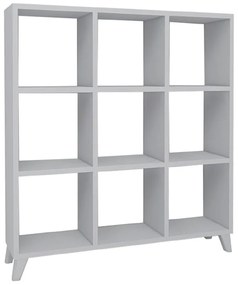 Βιβλιοθήκη Saul Megapap χρώμα λευκό 88,2x20x88,2εκ.