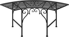 vidaXL Παγκάκι Δέντρου Μαύρο 113 εκ. από Ατσάλι