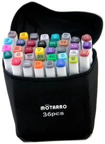 Motarro Double-Sided Μαρκαδόροι Ζωγραφικής με Διπλή Μύτη σε 36 Χρώματα