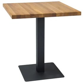 Τραπέζι μπαρ ξύλινο Puro 80x80x76 μαύρο/δρυσ DIOMMI PUROLDC80 DIOMMI-80-2454